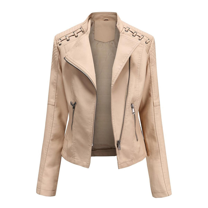 Drune | Damen PU-Leder Motorradjacke Für Freizeit und Outdoor Bekleidung