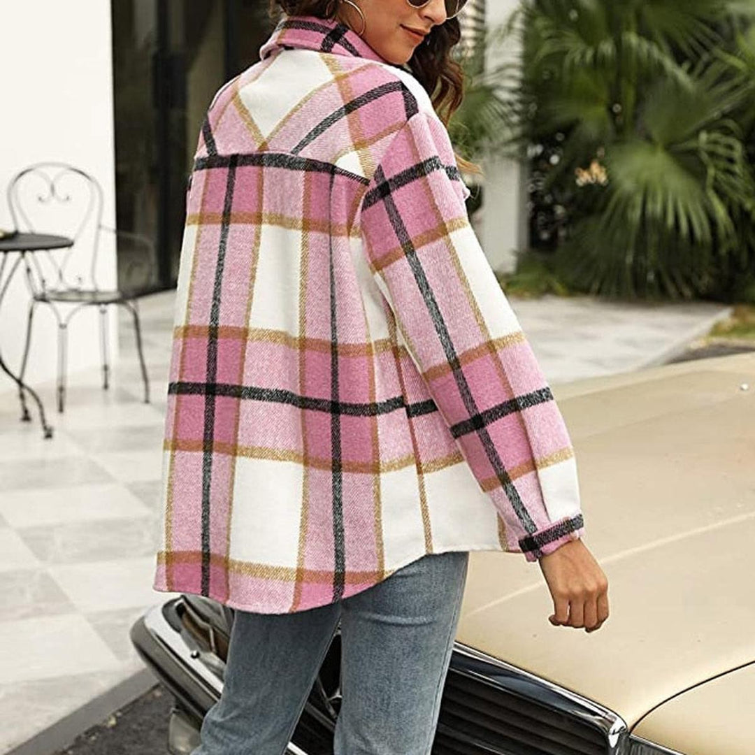 Drune | Damen Karo Button up Jacke