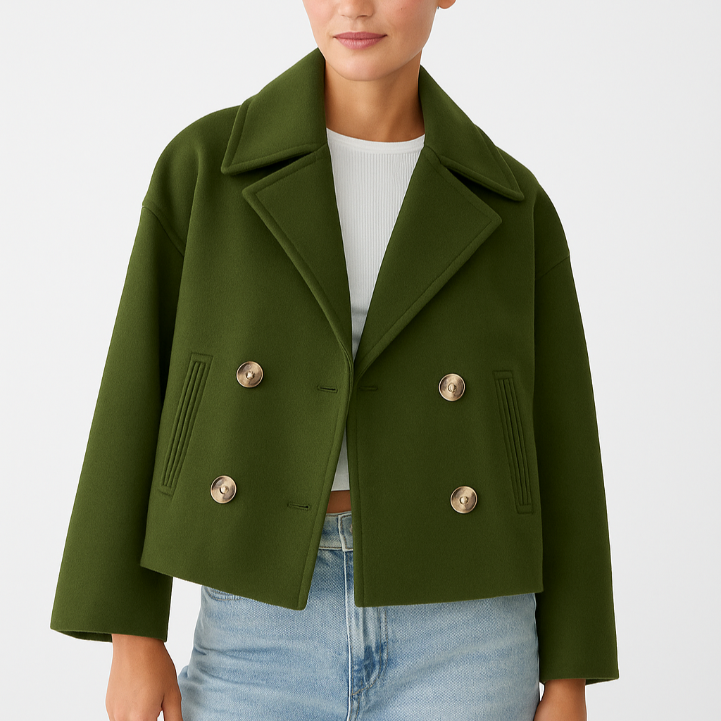 Drune | Damen Kurz Gepolsterte Jacke Mit Breitem Revers