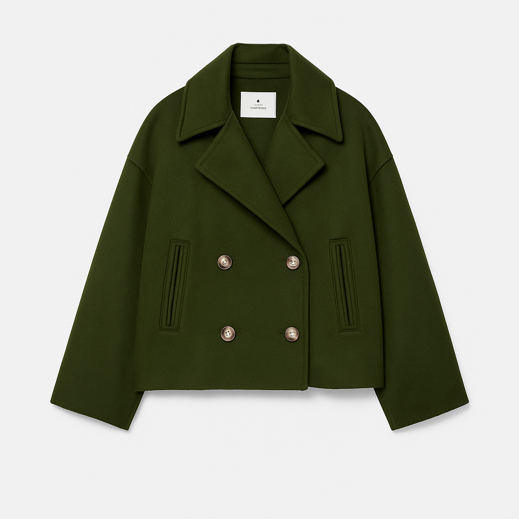 Drune | Damen Kurz Gepolsterte Jacke Mit Breitem Revers