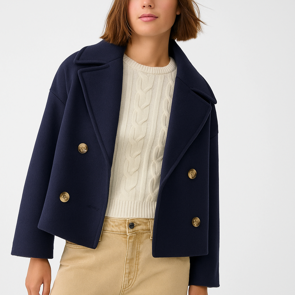 Drune | Damen Kurz Gepolsterte Jacke Mit Breitem Revers