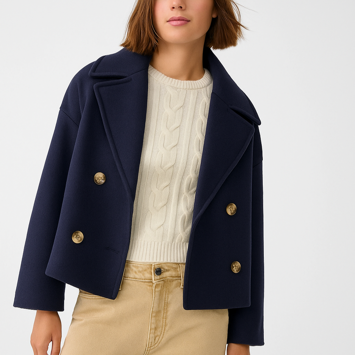 Drune | Damen Kurz Gepolsterte Jacke Mit Breitem Revers
