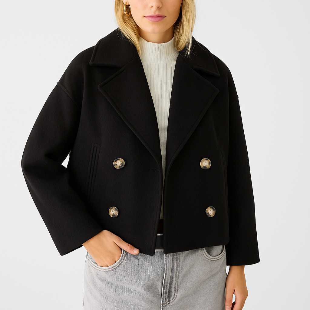 Drune | Damen Kurz Gepolsterte Jacke Mit Breitem Revers