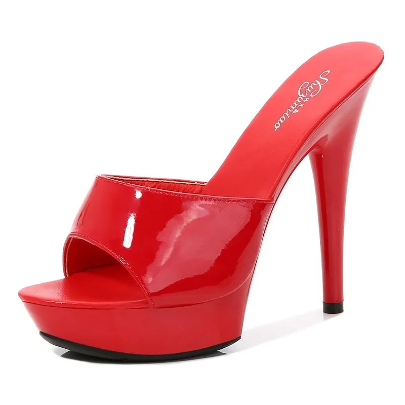 Drune | Lackleder High Heel Sandalen