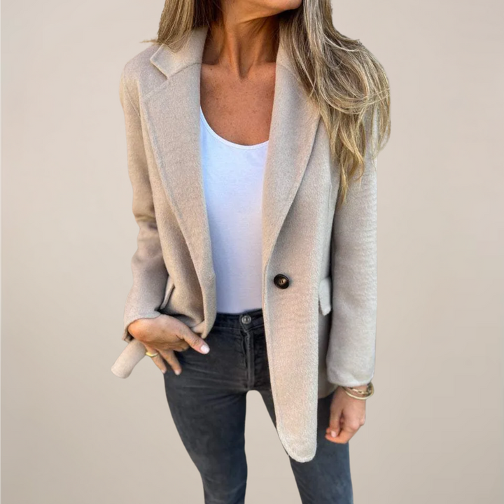 Drune | Damen Tailliertes Blazer Jacke Revers Stil