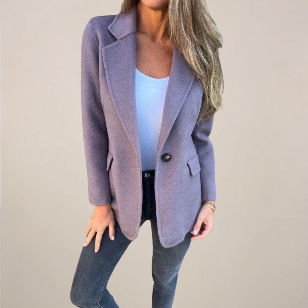Drune | Damen Tailliertes Blazer Jacke Revers Stil
