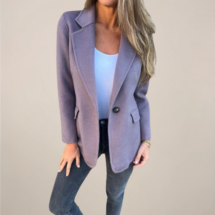 Drune | Damen Tailliertes Blazer Jacke Revers Stil