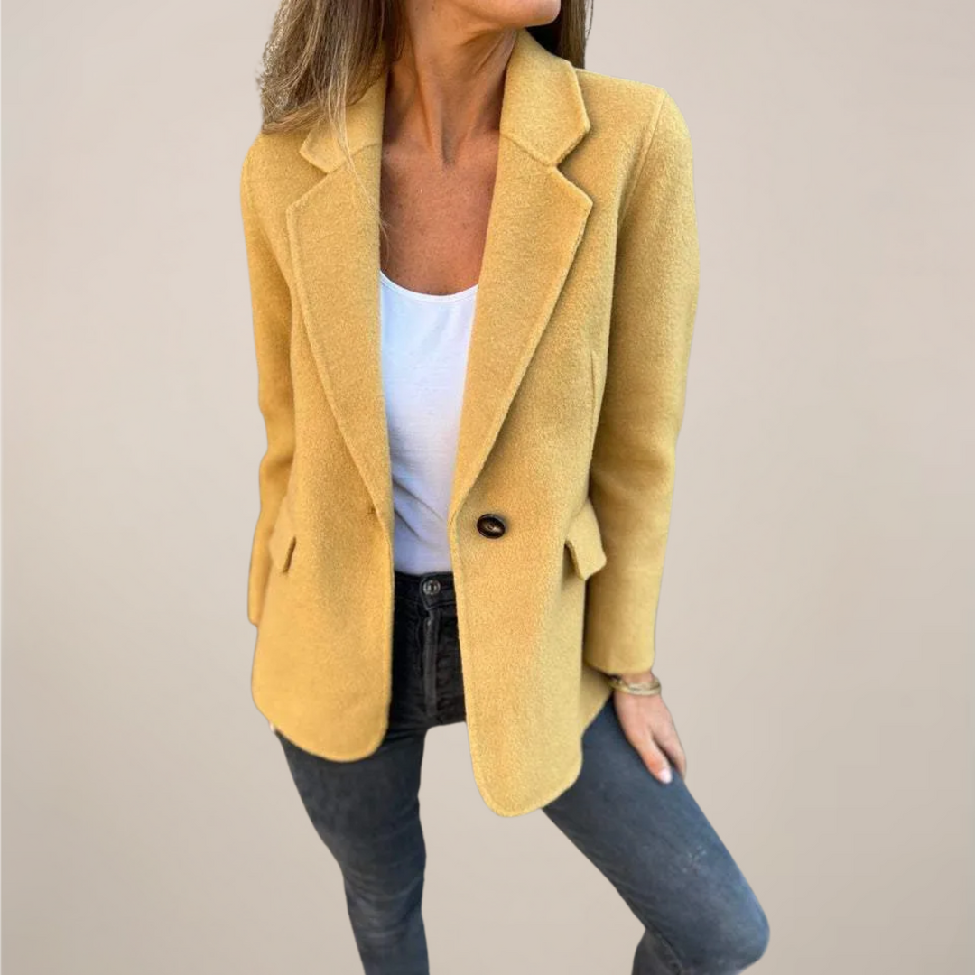 Drune | Damen Tailliertes Blazer Jacke Revers Stil