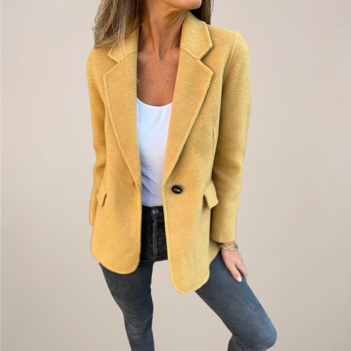 Drune | Damen Tailliertes Blazer Jacke Revers Stil