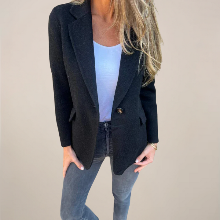 Drune | Damen Tailliertes Blazer Jacke Revers Stil