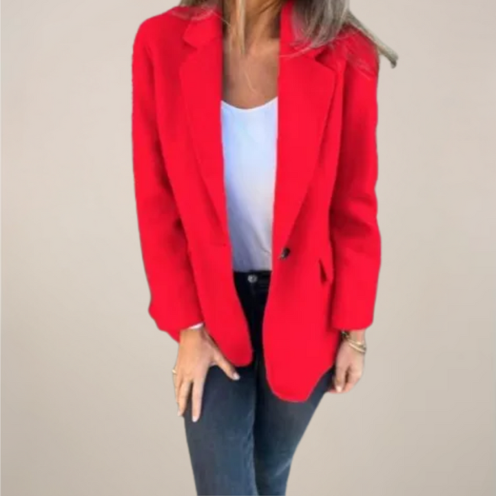 Drune | Damen Tailliertes Blazer Jacke Revers Stil