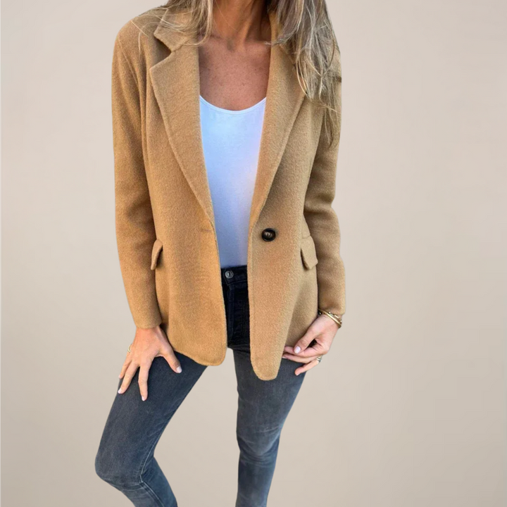 Drune | Damen Tailliertes Blazer Jacke Revers Stil