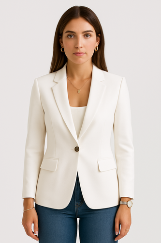 Drune | Maßgeschneiderter Blazer – Einreihig – Slim Fit – Weiß