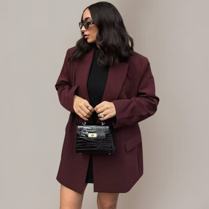 Drune | Taillierter burgunder Blazer – Verfeinerte Passform für schicke Freizeit-Looks