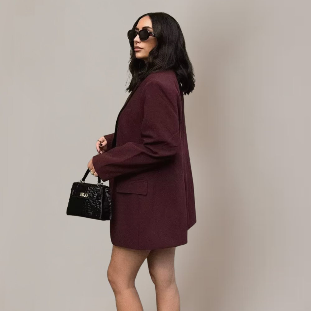 Drune | Taillierter burgunder Blazer – Verfeinerte Passform für schicke Freizeit-Looks