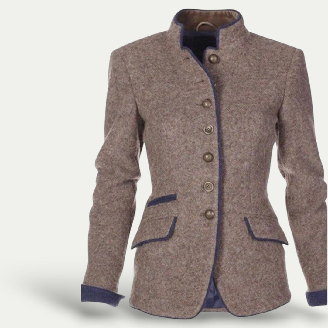 Drune | Taillierter kurzer Blazer mit Stehkragen – Schick lässige Schicht