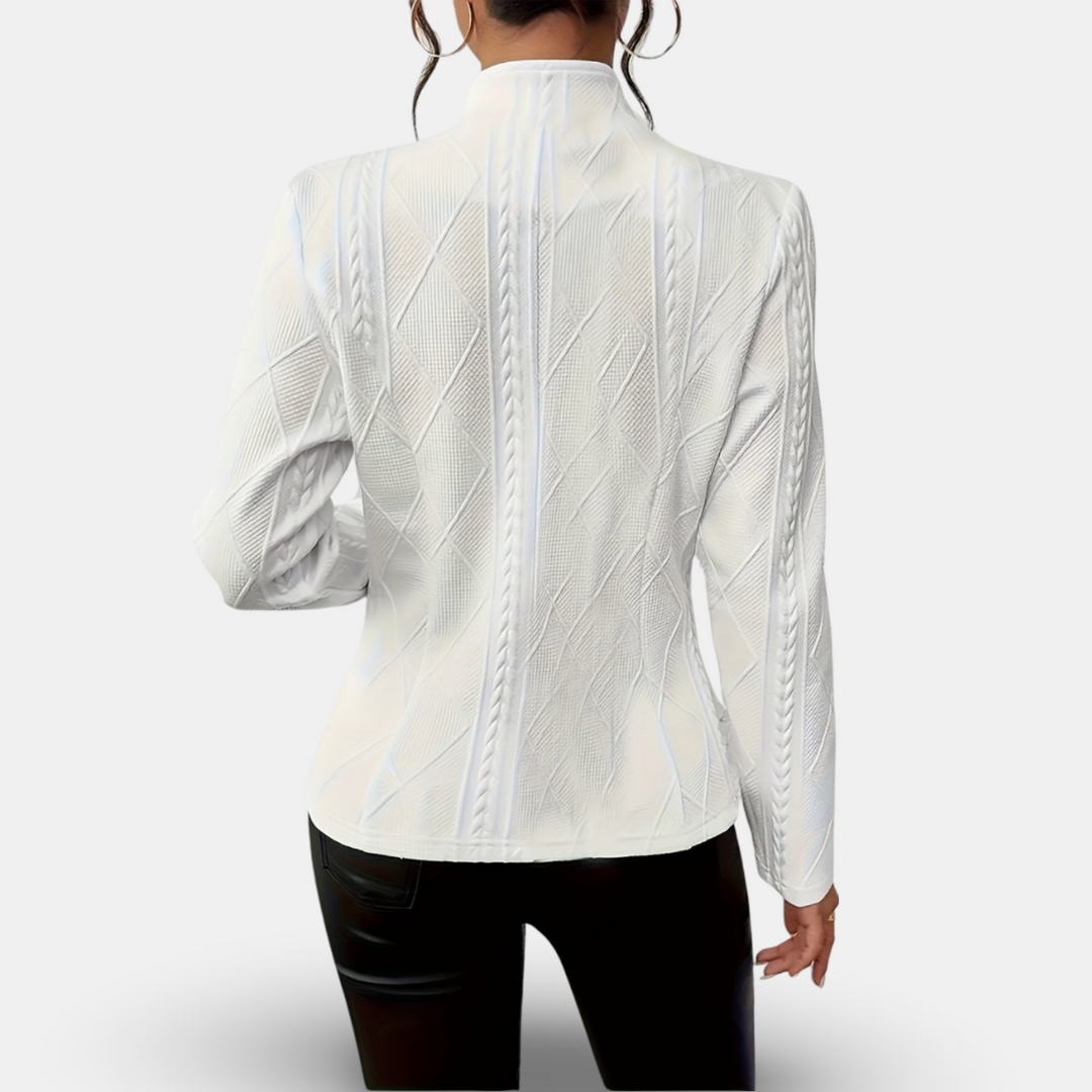 Drune | Damen Textur Geometrische Blazer Taillierte Passform