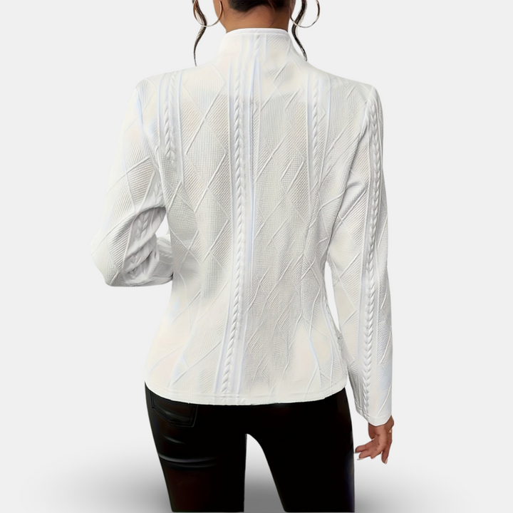 Drune | Damen Textur Geometrische Blazer Taillierte Passform