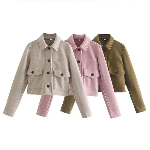 Drune | Damen Weinlese Retro Jacke mit Klassischem Design