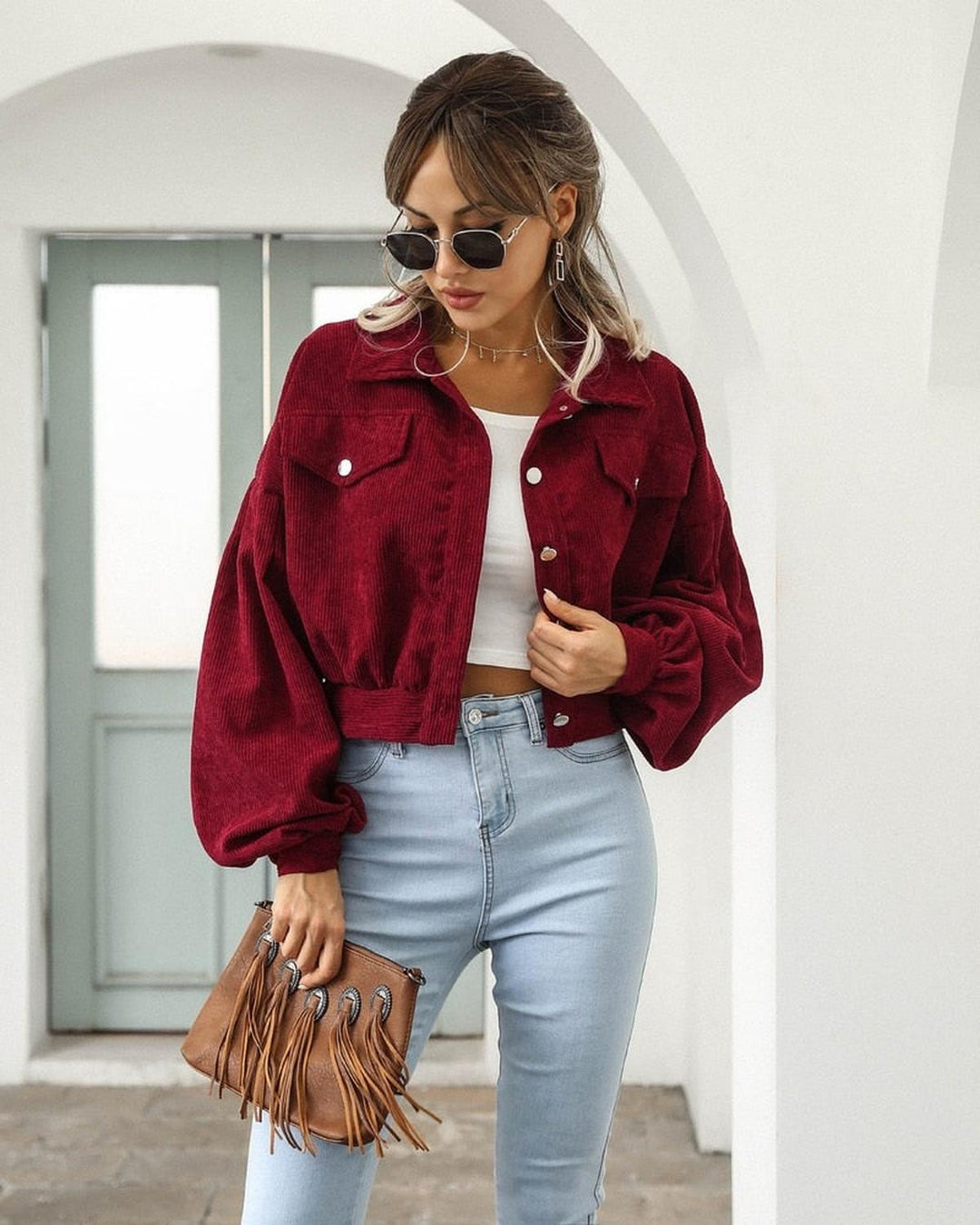 Drune | Damen Modejacke mit Weitem Ärmel