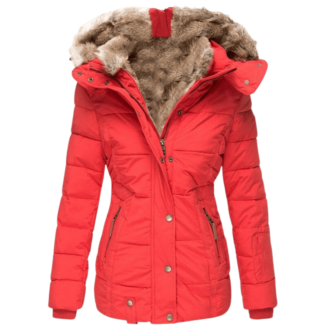 Drune | Damen Winterjacke mit Fellfutter und Slim Fit