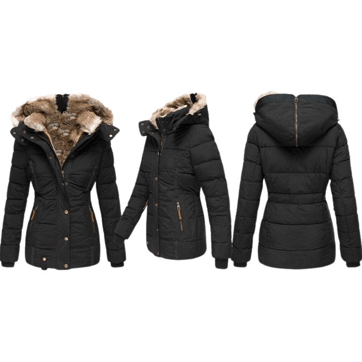 Drune | Damen Winterjacke mit Fellfutter und Slim Fit