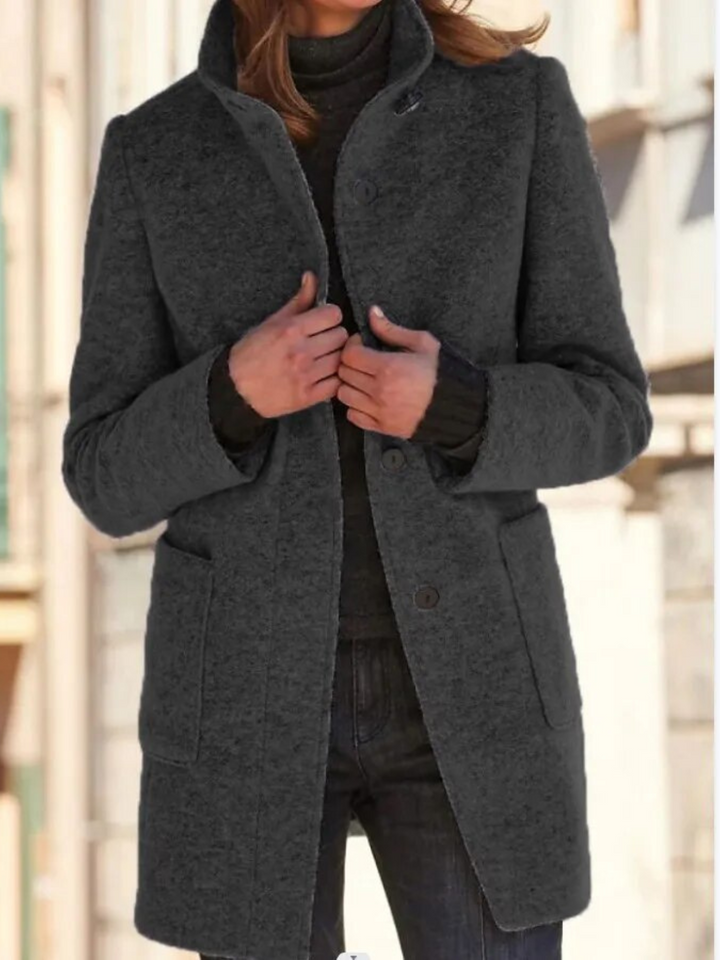 Drune | Wollmantel für Damen - Eleganter Schnitt, Knopfverschluss