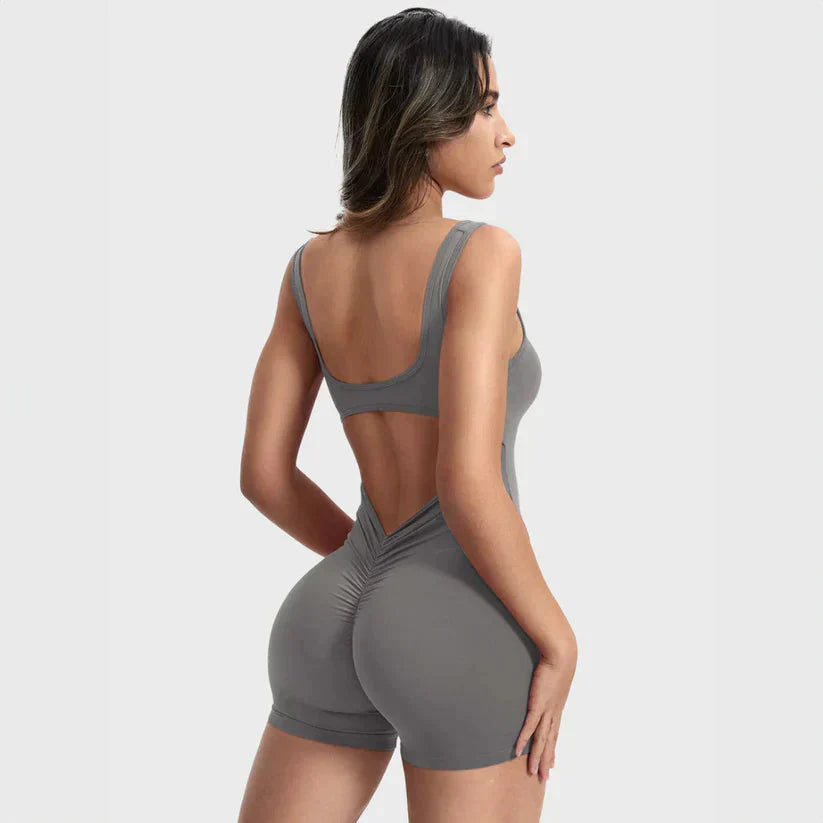 Drune | Ärmellos Scrunch Bum Kurzer Jumpsuit Jumpsuit Fitnessbekleidung