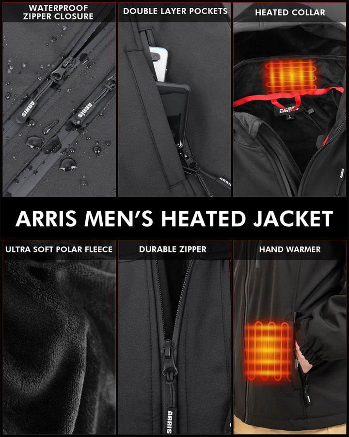 Drune | Herrenjacke Tim mit wiederaufladbarem Akku - 8 Heizzonen und Komfort