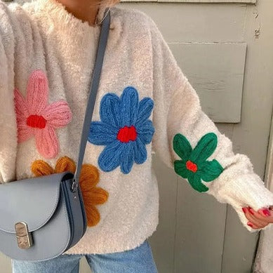 Drune | Dekorativer Pullover mit Blumen