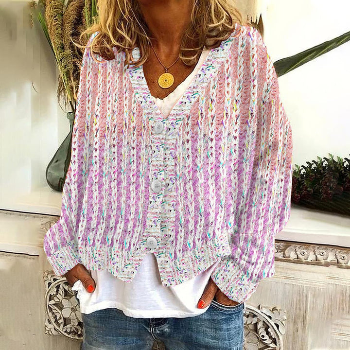 Drune | Eleganter Damen Cardigan mit Einzigartigem Druck
