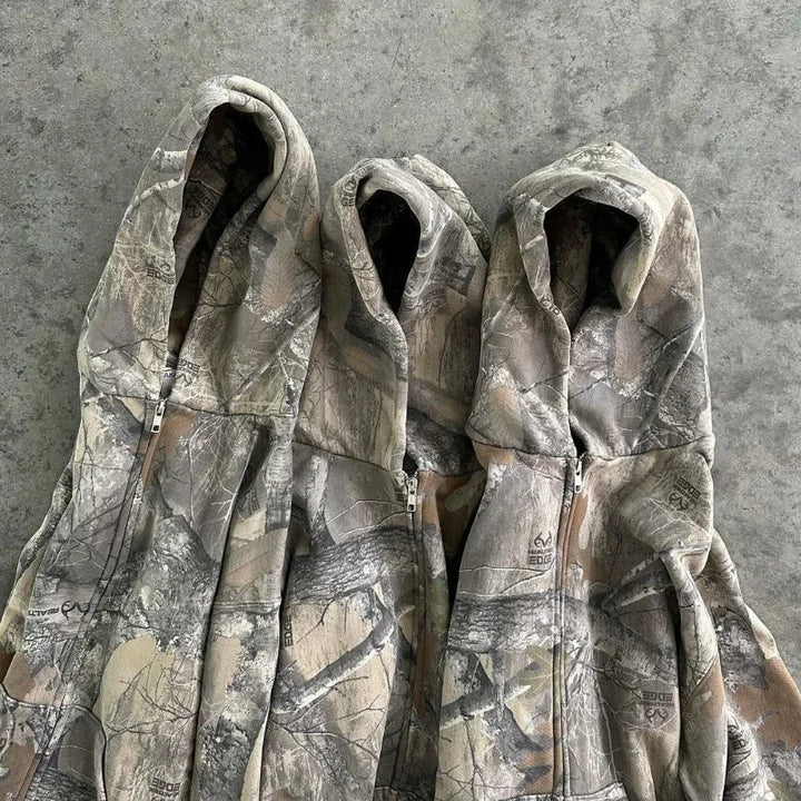 Drune | Retro Unisex Hoodie mit Camouflage-Muster