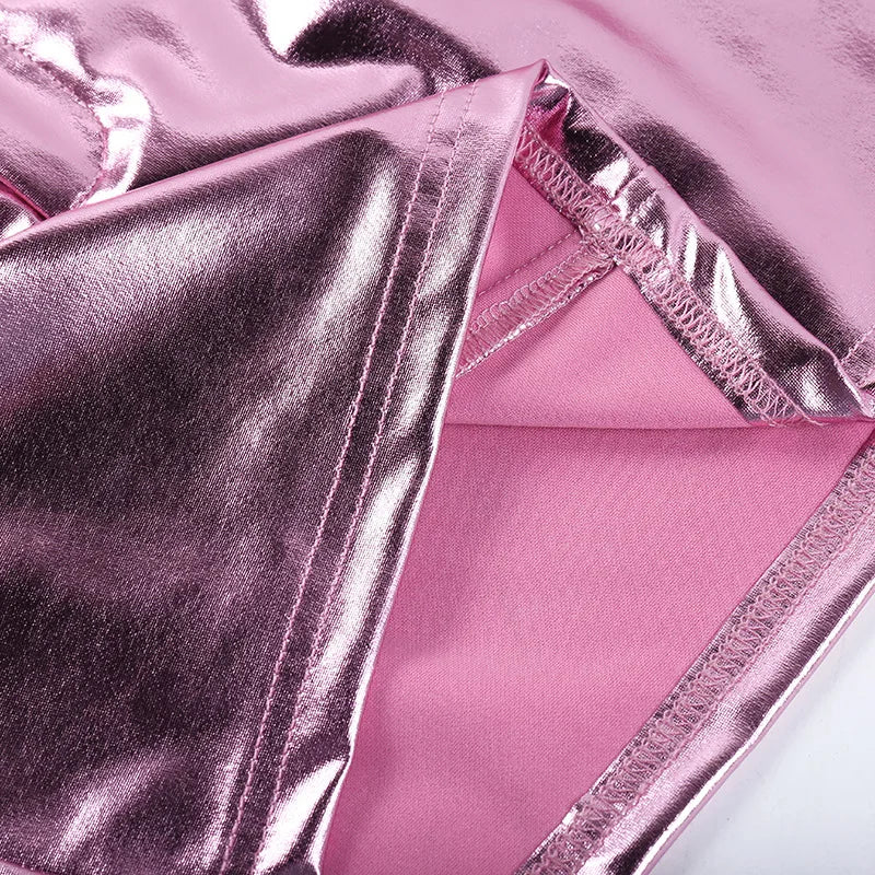 Drune - Leuchtender Minirock im Metallic-Look