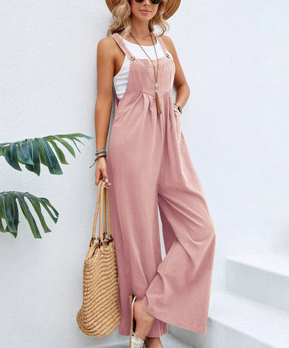 Drune | Ärmellose Latzhose Lässig Jumpsuit