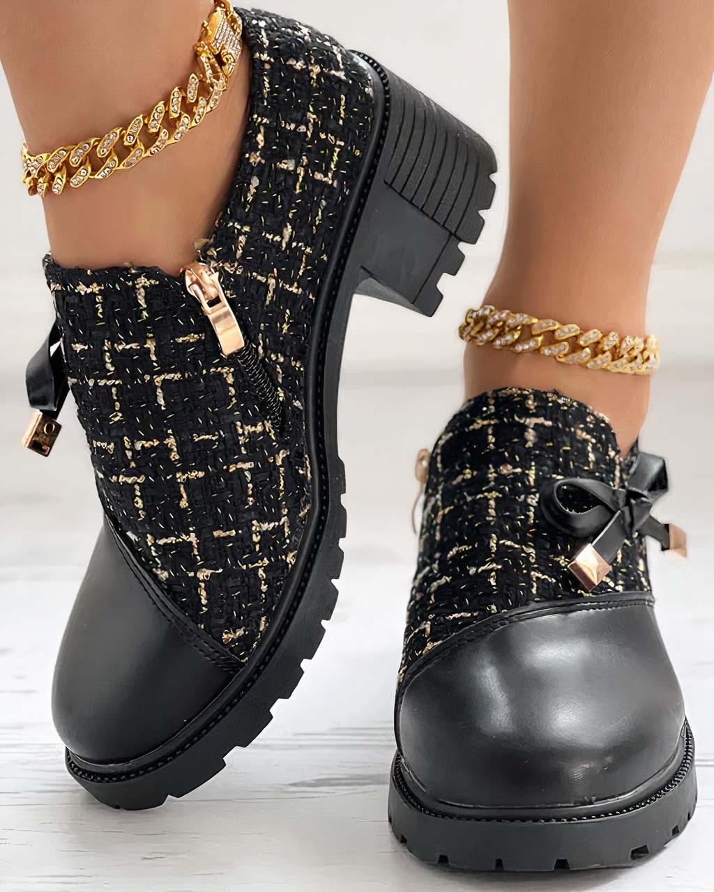 Stylische Blockabsatzschuhe mit Schleifendetails - Florina Drune