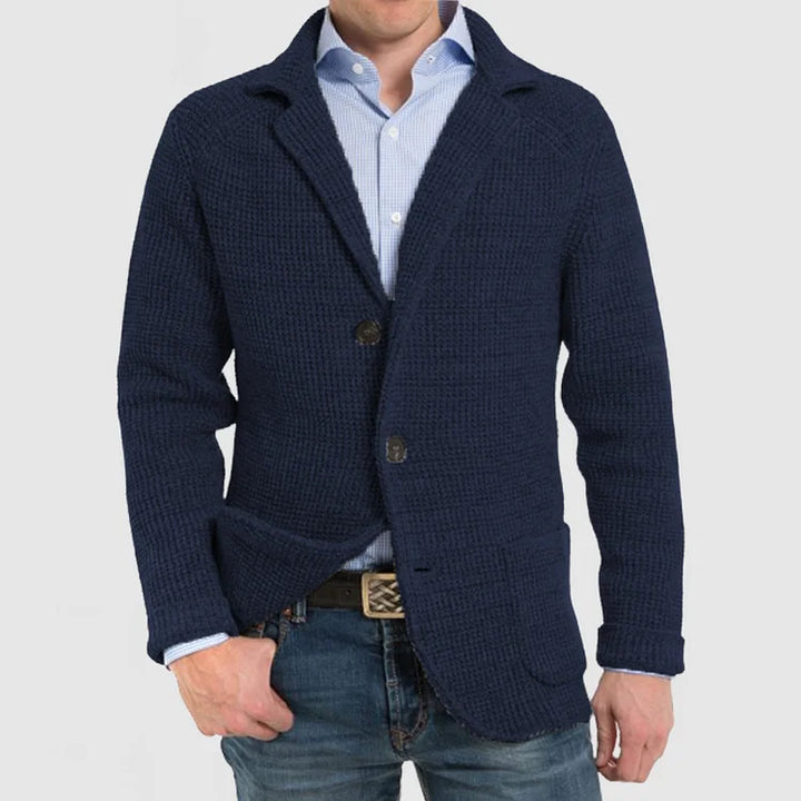 Drune | Herren Strickblazer mit zwei Knöpfen