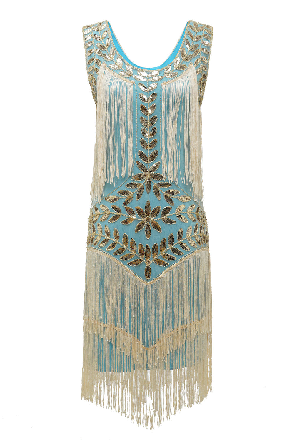 Elegantes Charleston-Paillettenkleid mit Hapsut-Schnitt für Festliche Anlässe | Drune