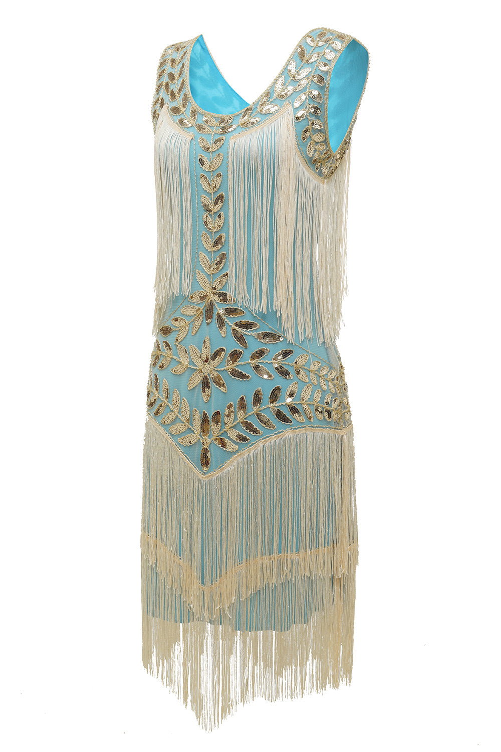 Elegantes Charleston-Paillettenkleid mit Hapsut-Schnitt für Festliche Anlässe | Drune