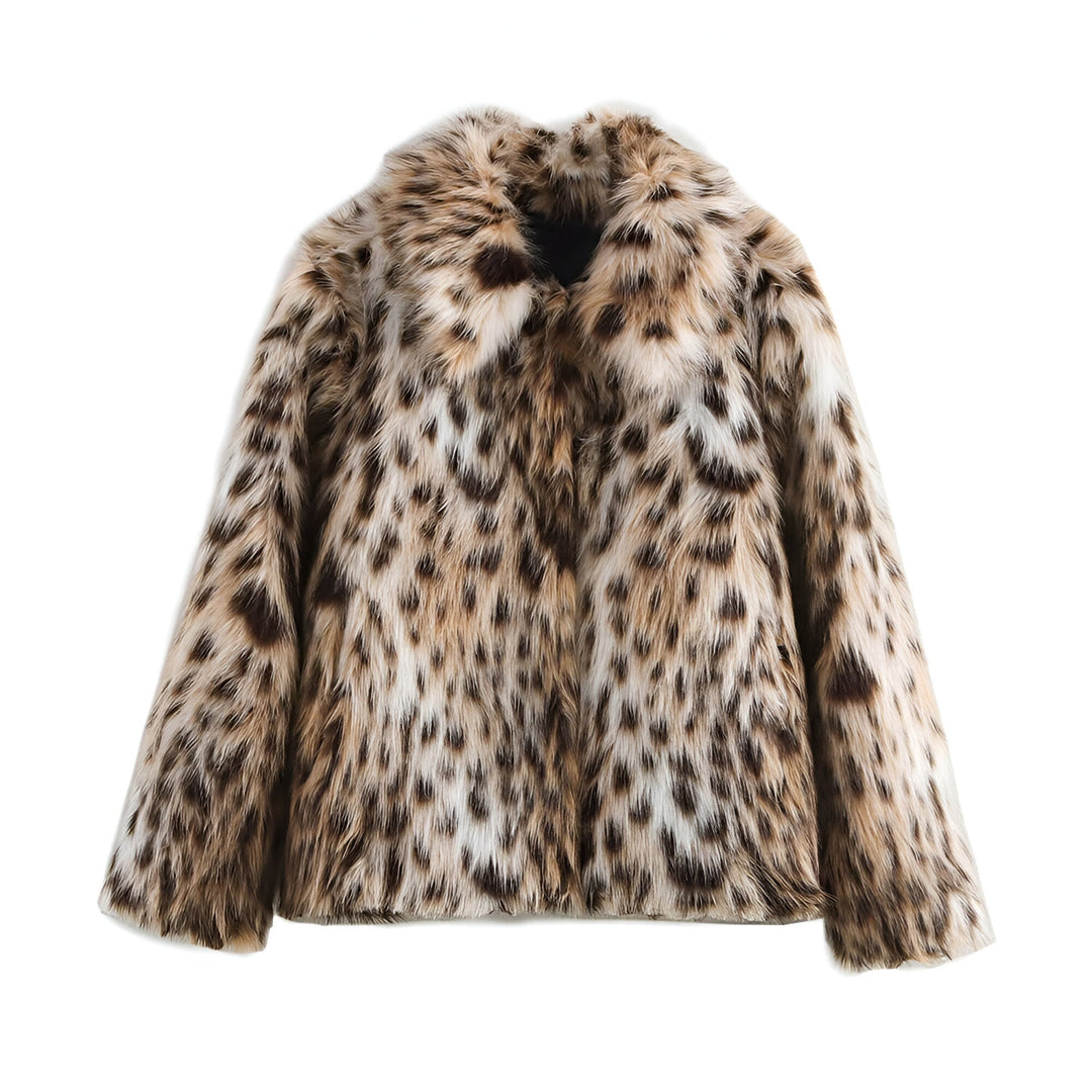 Drune | Trendiger Leopard-Print Wintermantel