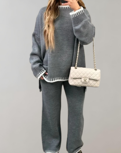 Drune | Zweiteiliges Set mit gestricktem Oberteil und weiter Hose