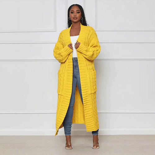 Drune | Langer Cardigan Klassischer zeitloser Stil Ideal für den Winter