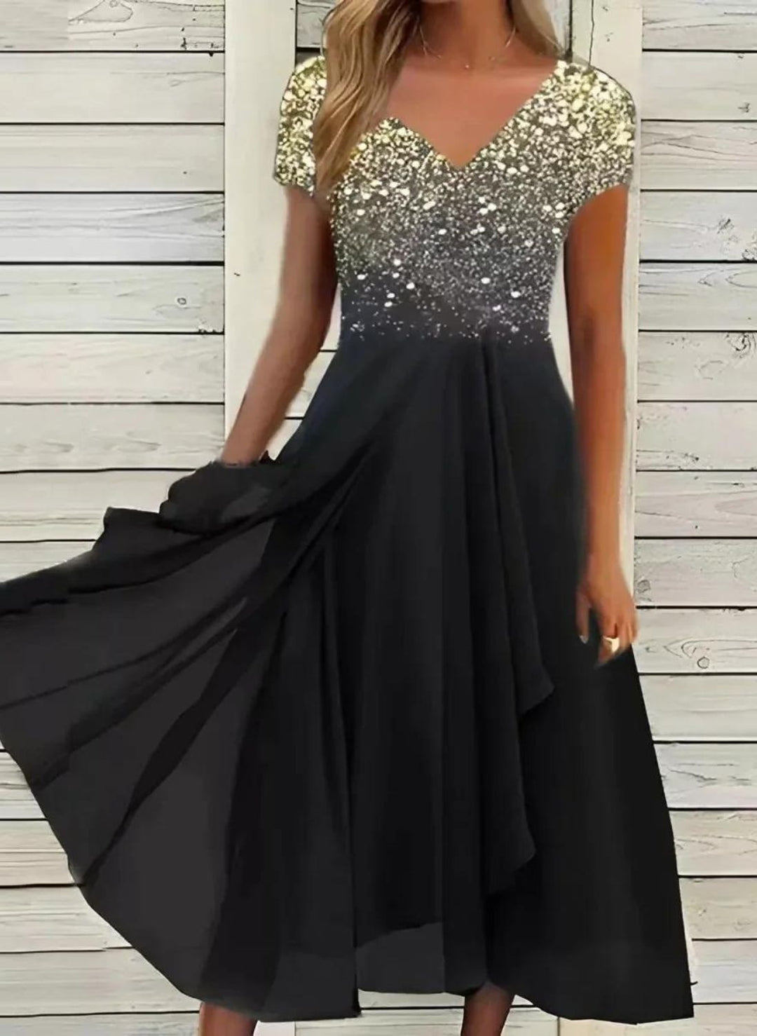 Drune Chiffon-Partykleid