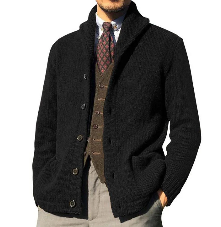 Drune | Klassische Strickjacke für Herren mit Knöpfen