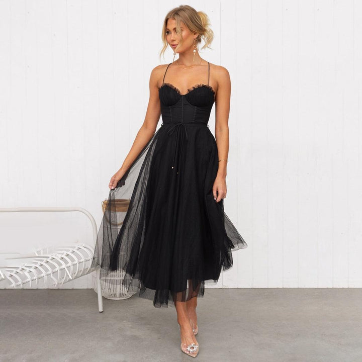 Drune | Midi Kleid für Frauen Elegante Partykleidung