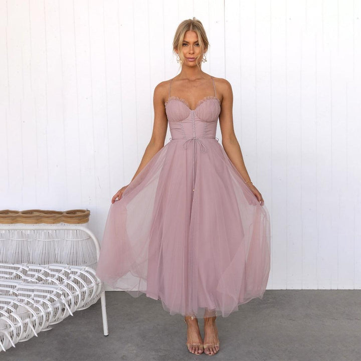 Drune | Midi Kleid für Frauen Elegante Partykleidung
