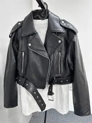 Drune | Kurze Retro-Lederjacke Hochwertiges Leder Perfekt für Alle Anlässe