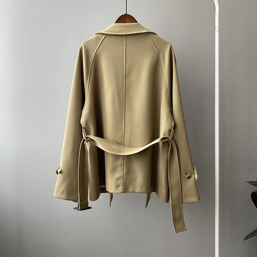 Drune | Trenchcoat Relaxed Fit Gürtel an der Taille Leicht Atmungsaktives Material
