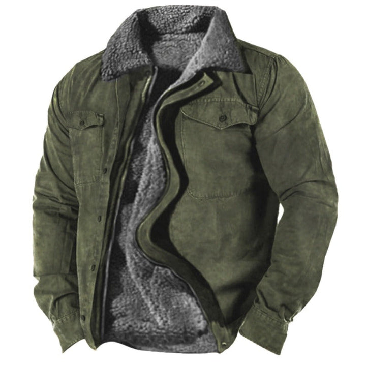 Drune | Warme Winterjacke Mit Pelzfutter Für Männer