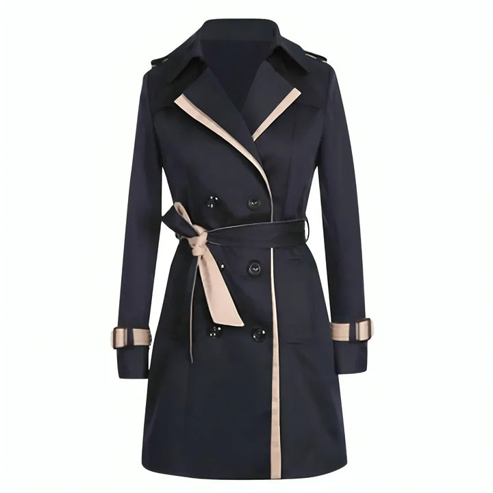 Drune | Breasted Trenchcoat - Taillierte Passform - Klassisches Design - Wasserabweisende Oberbekleidung