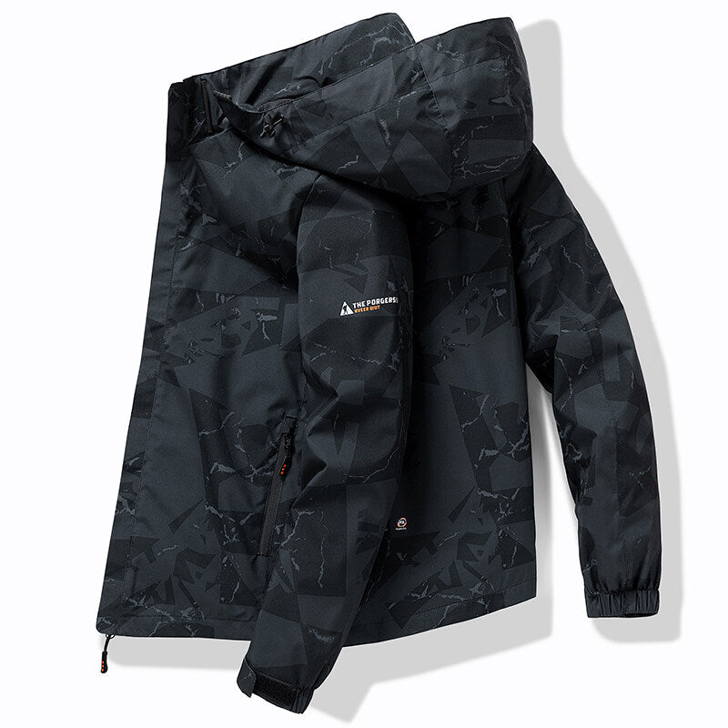 Drune | Herren Winter Skijacke - Mit Kapuze und Reißverschluss